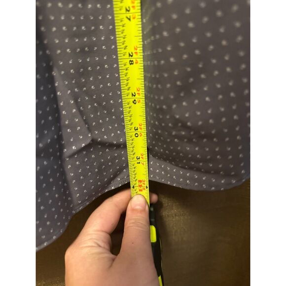 NWT Proper Sport Mens Long Sleeve Button Down Dress Shirt Size Large Grey Geo - Picture 8 of 8